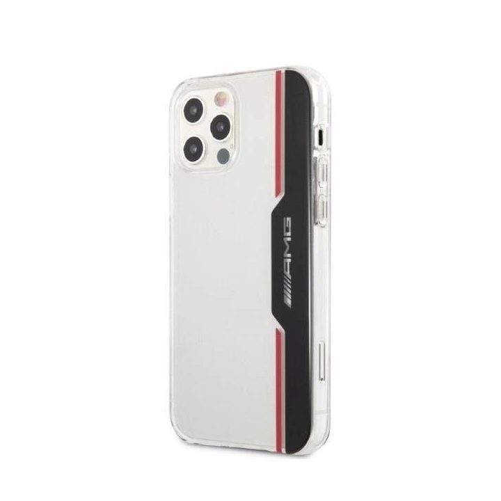 AMG Electroplate vertikalus dėklas iPhone 12 / iPhone 12 Pro - Skaidrus