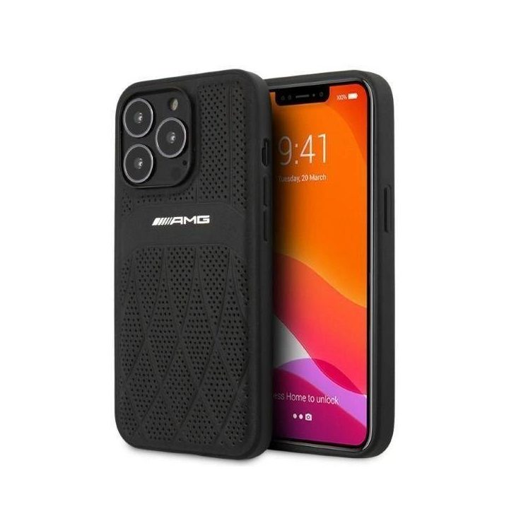 AMG AMHCP13LOSDBK iPhone 13 Pro / 13 6.1 juodos/juodos spalvos deklas Odinis išlenktų linijų dėklas