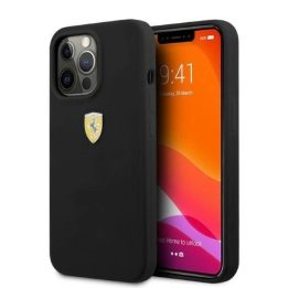 Ferrari FESSIHMP13XBK iPhone 13 Pro Max 6.7 juodos/juodos spalvos deklas Silikoninis MagSafe