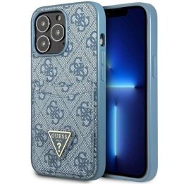 Guess 4G Triangle Logo Cardslot dėklas iPhone 13 Pro / 13 - mėlynas