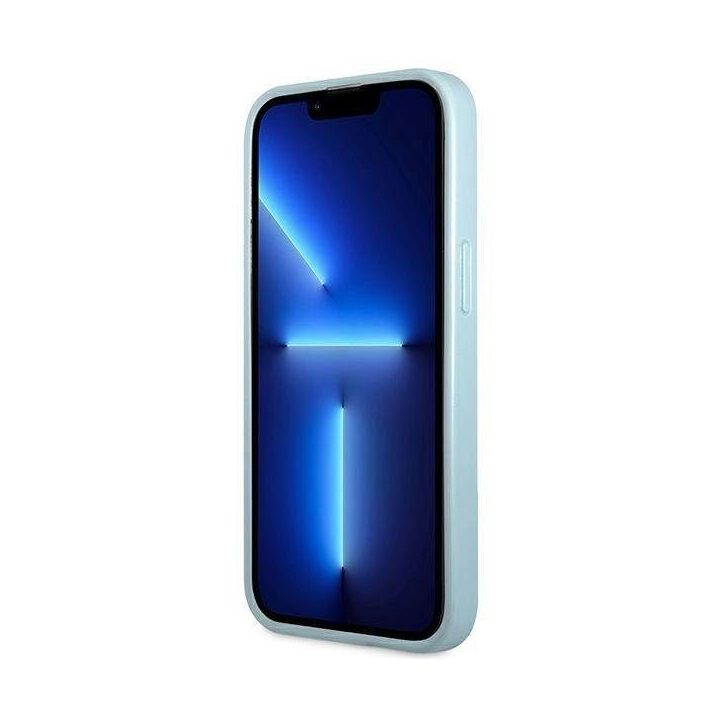 Guess Saffiano 4G mažas metalinis logotipas iPhone 13 Pro / 13 - mėlyna