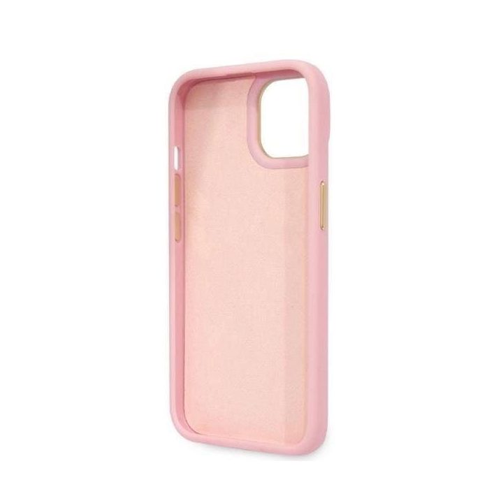 Guess Croco Collection dėklas iPhone 14 - rožinis