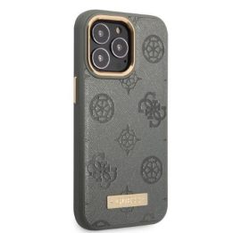 Guess GUHMP13LSAPSTG iPhone 13 Pro / 13 6.1 pilkos/pilkos spalvos deklas Peony Logo Plate MagSafe