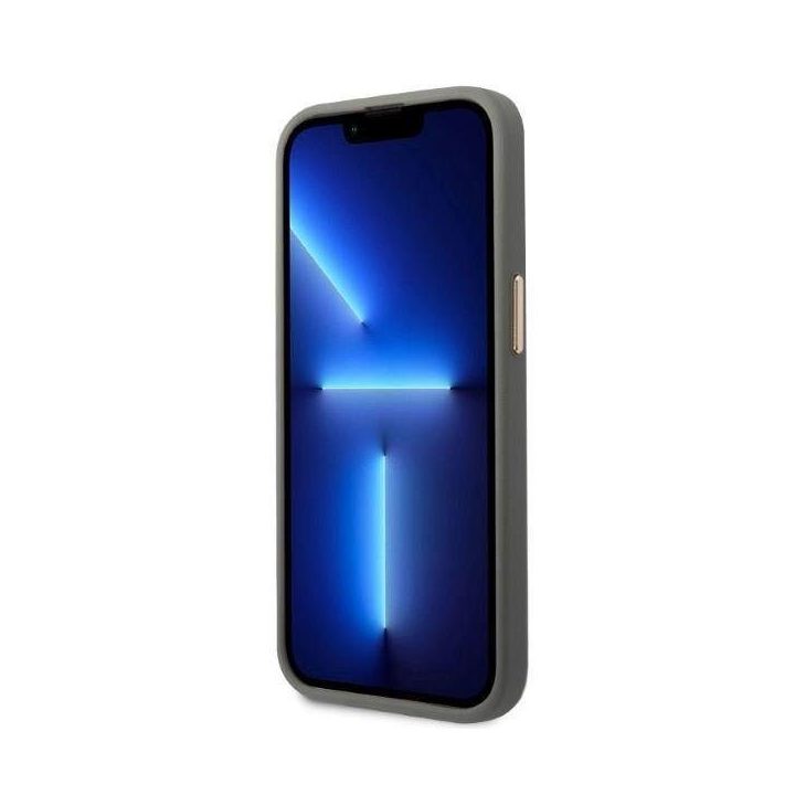 Guess GUHMP13LSAPSTG iPhone 13 Pro / 13 6.1 pilkos/pilkos spalvos deklas Peony Logo Plate MagSafe