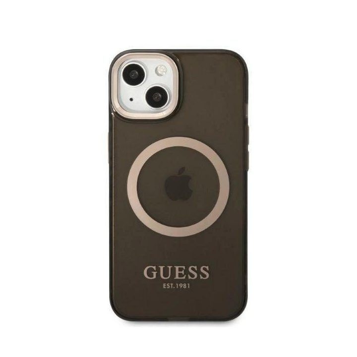 Guess Gold Outline Translucent MagSafe saugiklis iPhone 13 - nuotraukos