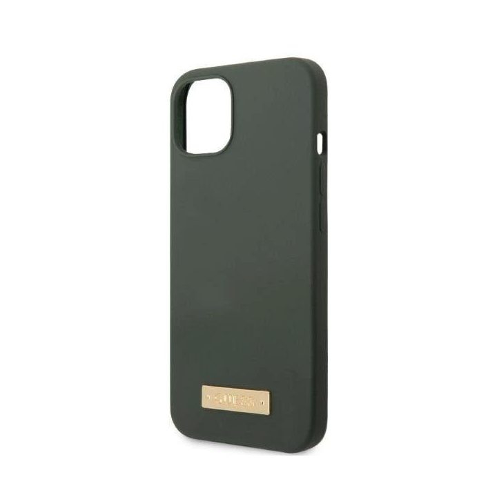 Guess GUHMP13MSBPLA iPhone 13 6.1 žalias/akio spalvos deklas Silikono logotipas MagSafe plokštelė
