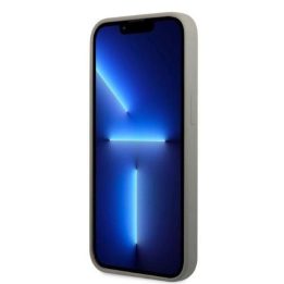 Guess GUHMP13MSPLG iPhone 13 6.1 pilkos/pilkos spalvos deklas Silikoninis logotipas MagSafe plokštelė