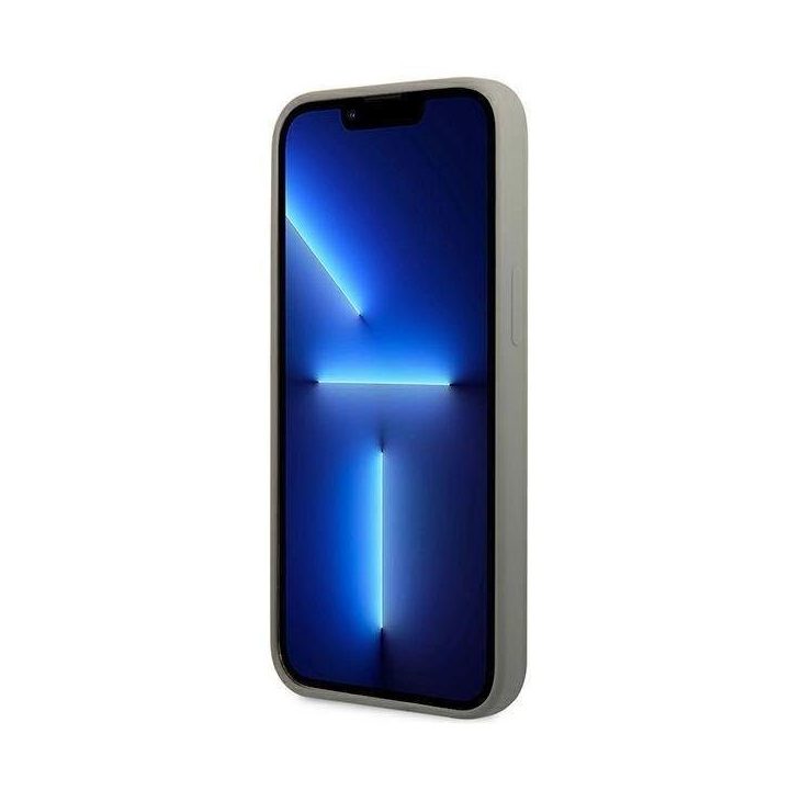 Guess GUHMP13XSPLG iPhone 13 Pro Max 6.7 pilkas/pilkas deklas Silikoninis logotipas MagSafe plokštelė