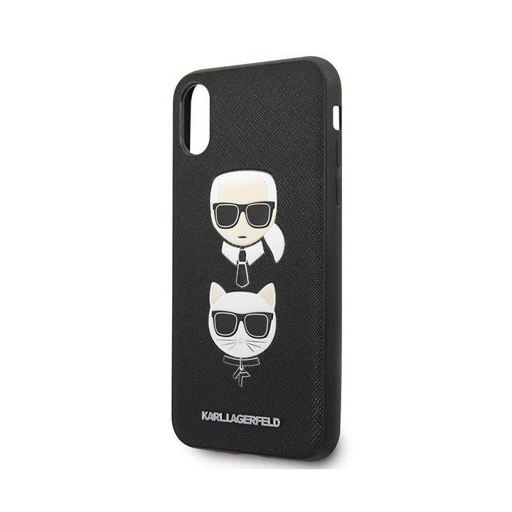 Dėklas Karl Lagerfeld Saffiano Karl&Choupette Head na iPhone XS Max - nuotraukos