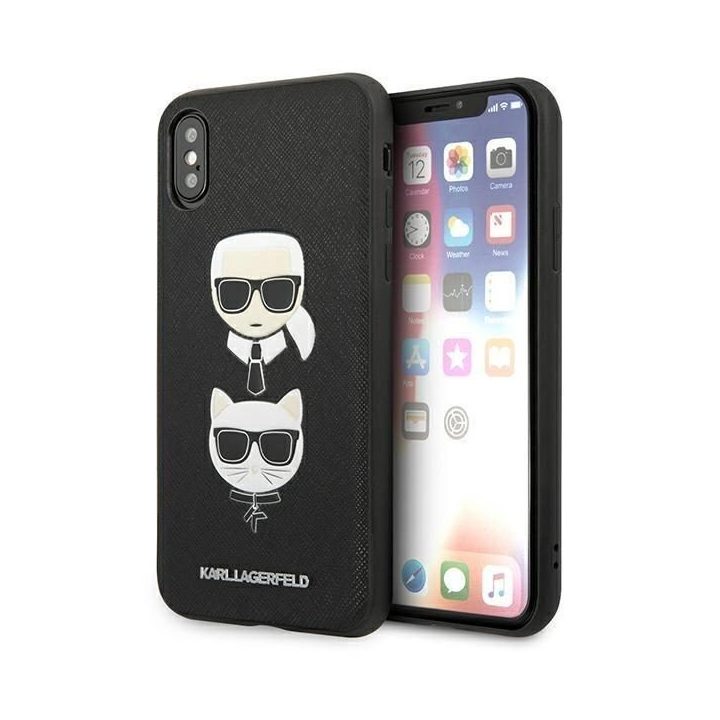 Dėklas Karl Lagerfeld Saffiano Karl&Choupette Head na iPhone XS Max - nuotraukos