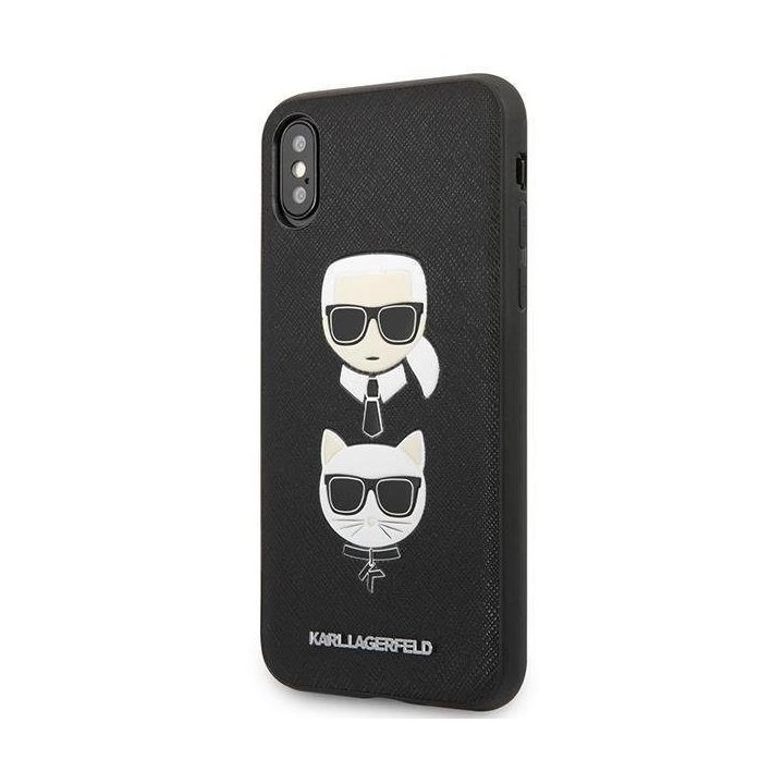 Dėklas Karl Lagerfeld Saffiano Karl&Choupette Head na iPhone XS Max - nuotraukos