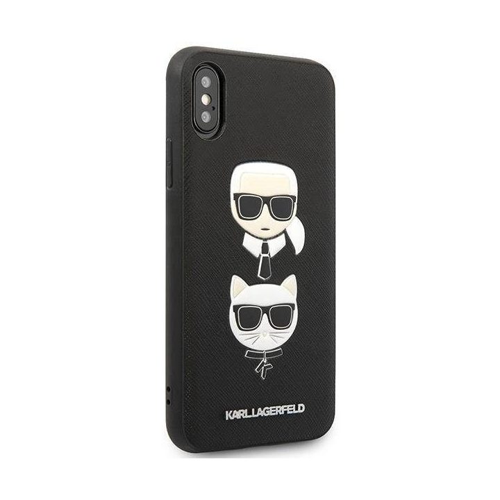 Dėklas Karl Lagerfeld Saffiano Karl&Choupette Head na iPhone XS Max - nuotraukos