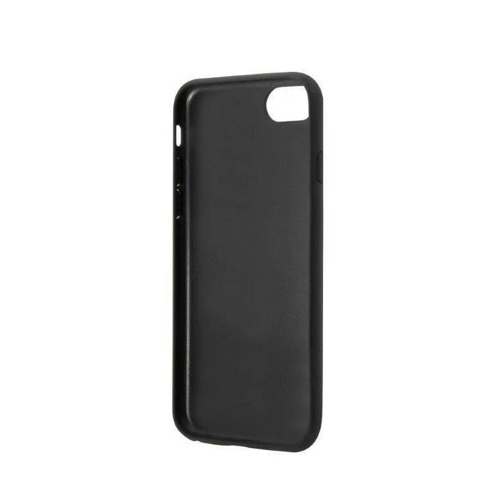 Karl Lagerfeld KLHCI8SAKICKCBK iPhone 7/8 / SE 2020 / SE 2022 juodas/juodas deklas Saffiano Karl&Choupette Head