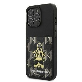 Dėklas Karl Lagerfeld Karlimals Cardslot na iPhone 13 Pro / iPhone 13 - Juodos spalvos