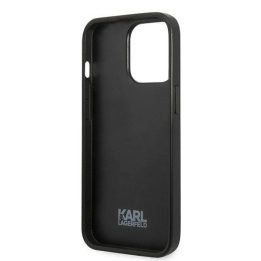 Karl Lagerfeld Flower Ikonik dėklas iPhone 13 Pro / iPhone 13 - pilkas