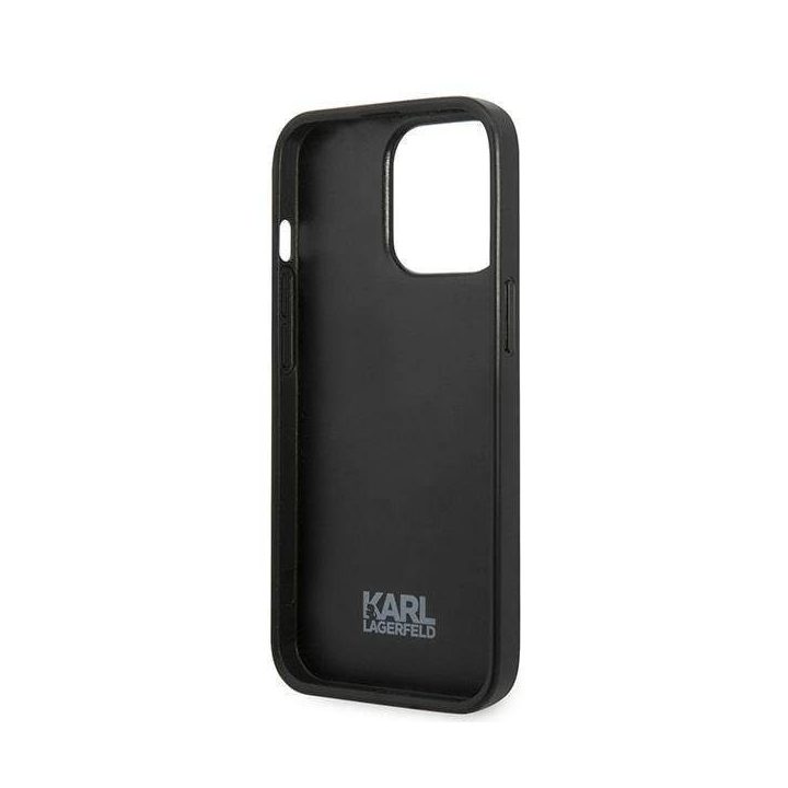 Karl Lagerfeld Flower Ikonik dėklas iPhone 13 Pro / iPhone 13 - pilkas