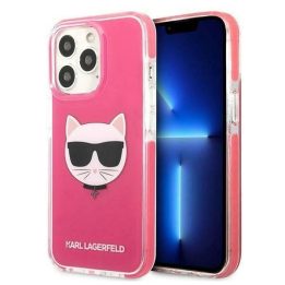 Dėklas Karl Lagerfeld Choupette Head na iPhone 13 Pro / iPhone 13 - fuksjowy