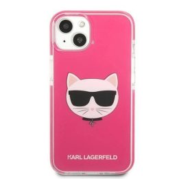 Dėklas Karl Lagerfeld Choupette Head na iPhone 13 - fuksjowy