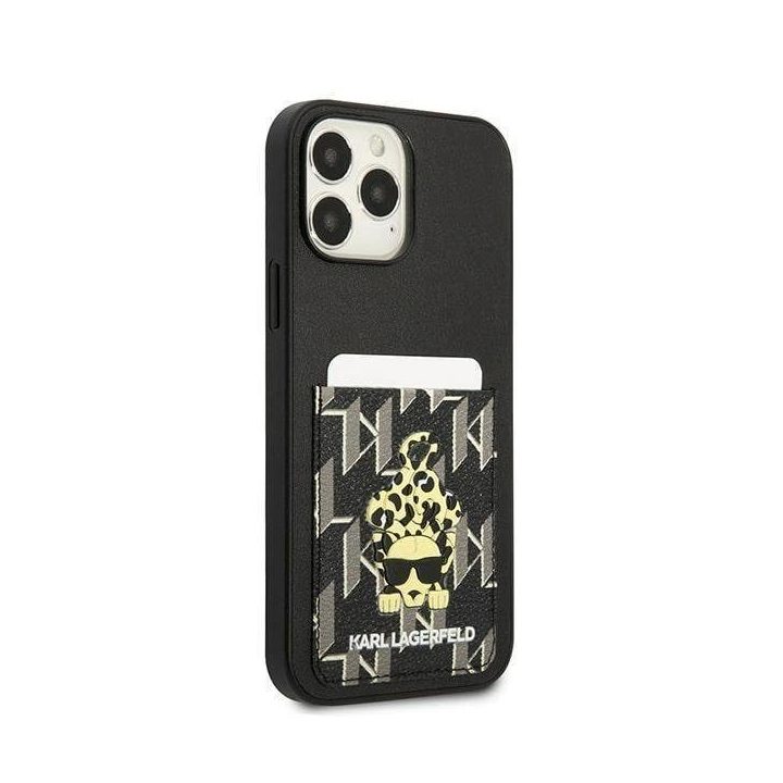 Dėklas Karl Lagerfeld Karlimals Cardslot na iPhone 13 Pro Max - Juodos spalvos