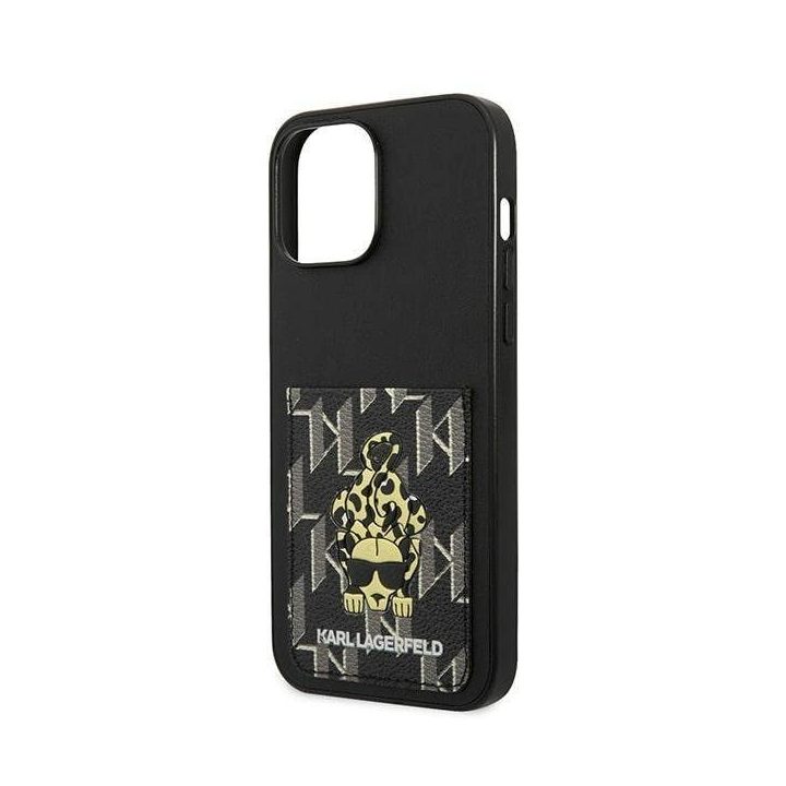 Dėklas Karl Lagerfeld Karlimals Cardslot na iPhone 13 Pro Max - Juodos spalvos