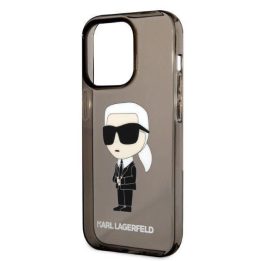 Karl Lagerfeld KLHCP14LHNIKTCK iPhone 14 Pro 6.1 juodos/juodos spalvos deklas Ikonik Karl Lagerfeld