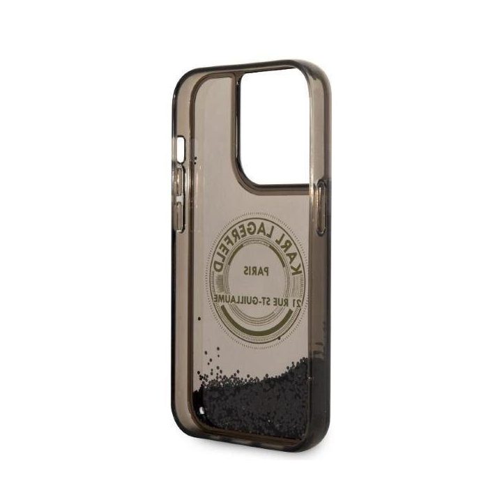 Dėklas Karl Lagerfeld Liquid Glitter RSG ant iPhone 14 Pro - nuotraukos
