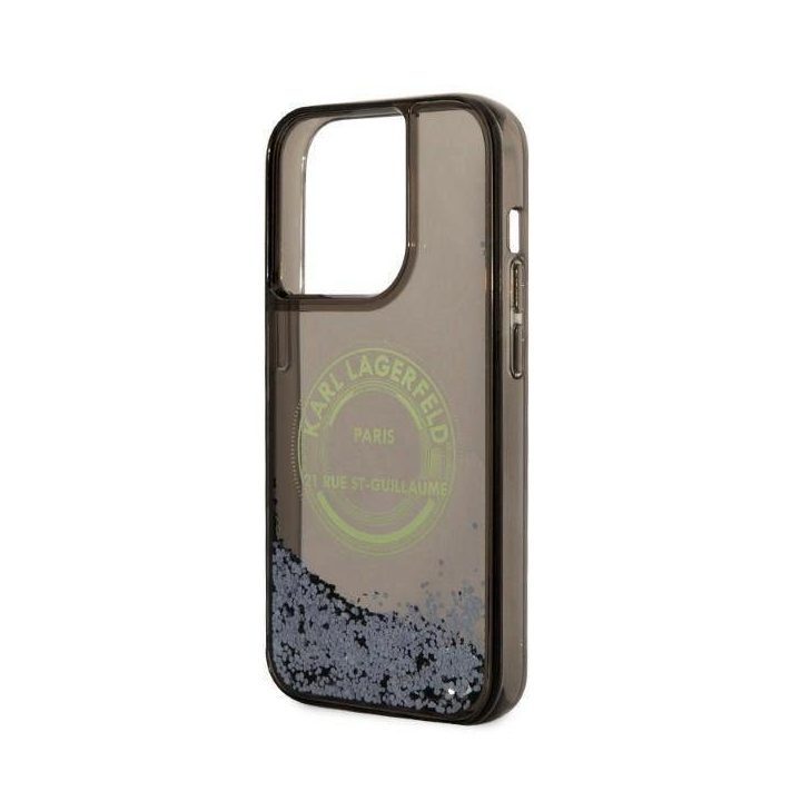 Dėklas Karl Lagerfeld Liquid Glitter RSG ant iPhone 14 Pro - nuotraukos