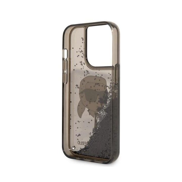 Karl Lagerfeld KLHCP14LLNKHCK iPhone 14 Pro 6.1 juodos/juodos spalvos deklas Glitter Karl Head