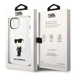 Karl Lagerfeld Ikonik Karl dėklas iPhone 14 Plus - skaidrus