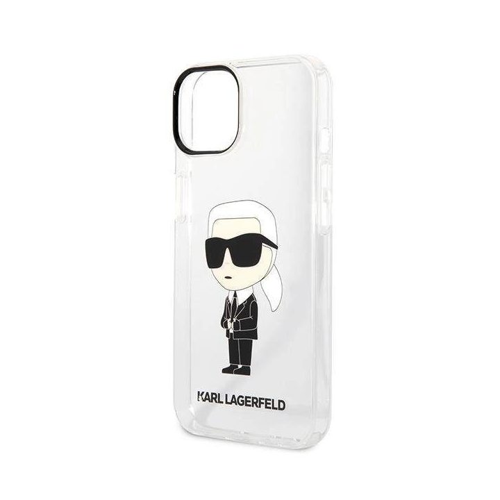 Karl Lagerfeld Ikonik Karl dėklas iPhone 14 Plus - skaidrus