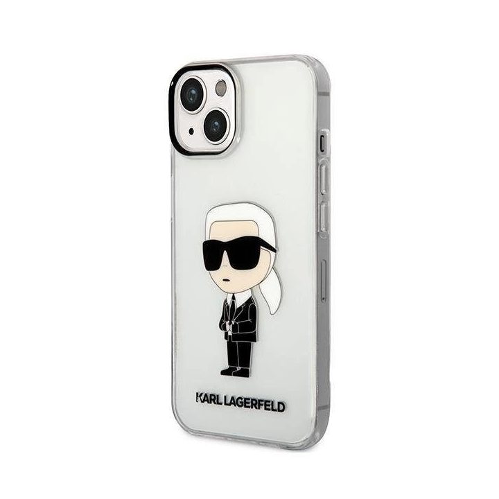 Karl Lagerfeld Ikonik Karl dėklas iPhone 14 Plus - skaidrus