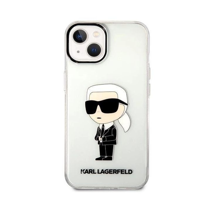 Karl Lagerfeld Ikonik Karl dėklas iPhone 14 Plus - skaidrus