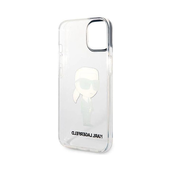 Karl Lagerfeld Ikonik Karl dėklas iPhone 14 Plus - skaidrus
