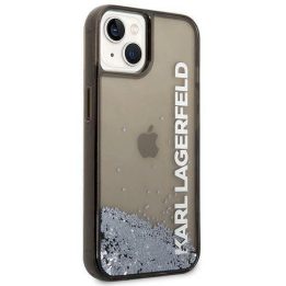 Dėklas Karl Lagerfeld Liquid Glitter Elong na iPhone 14 Plus - juodos spalvos