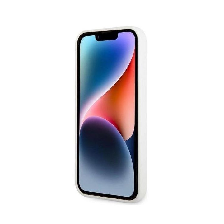 Dėklas Karl Lagerfeld Silicone Choupette na iPhone 14 Plus - baltas