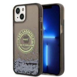 Dėklas Karl Lagerfeld Liquid Glitter RSG ant iPhone 14 - Juodos spalvos