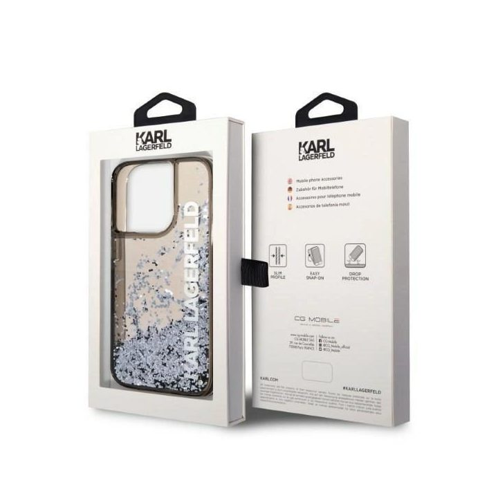 Dėklas Karl Lagerfeld Liquid Glitter Elong na iPhone 14 Pro Max - Pagrindinis