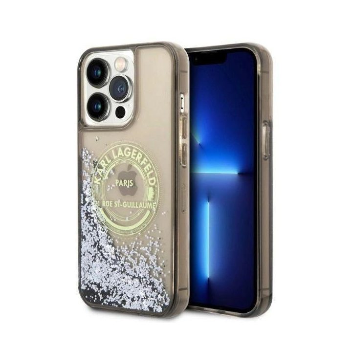 Dėklas Karl Lagerfeld Liquid Glitter RSG ant iPhone 14 Pro Max - lt