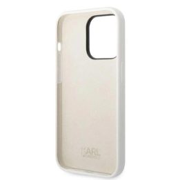 Dėklas Karl Lagerfeld Silicone Choupette na iPhone 14 Pro Max - baltas
