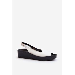Moteriški odiniai sandalai ant storo vienintelio Zazoo 2893 White