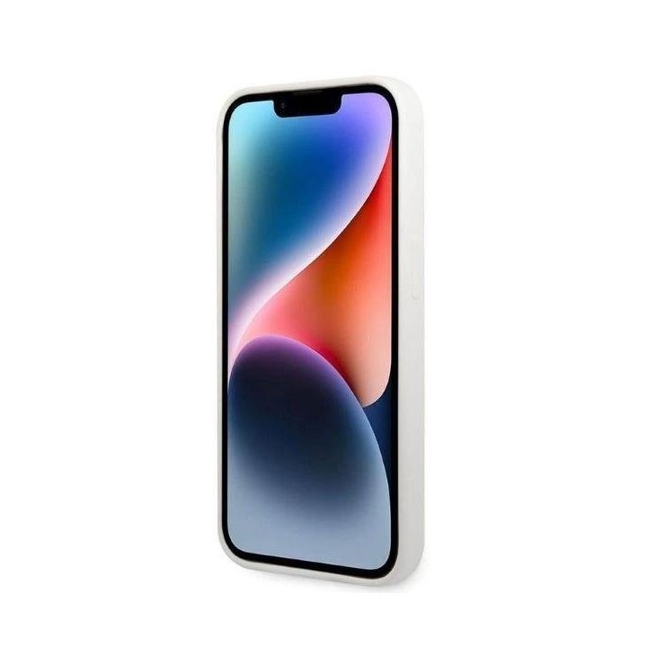 Dėklas Karl Lagerfeld Silicone Choupette na iPhone 14 Pro Max - baltas