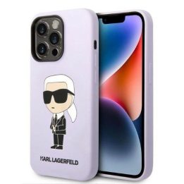 Karl Lagerfeld KLHCP14XSNIKBCU iPhone 14 Pro Max 6,7 deklas violetinė/juoda Silikonas Ikonik