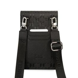 Karl Lagerfeld rankinė KLWBSAMSMK juoda/juoda Monogramos plokštelė
