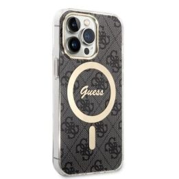 Komplektas Guess GUBPP13LH4EACSK Dėklas + įkroviklis iPhone 13 Pro juodas/juodas deklas 4G Spausdinti MagSafe