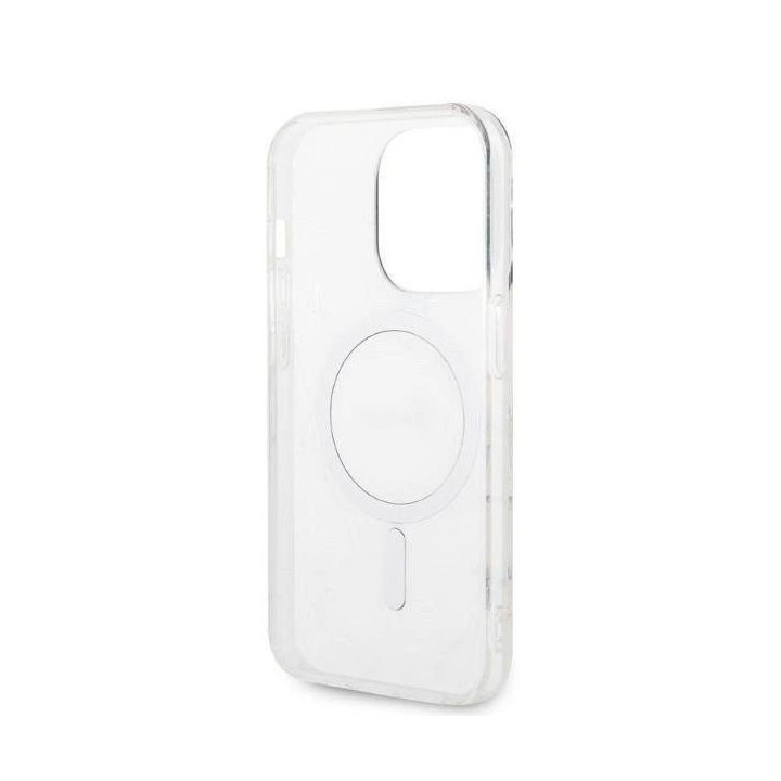 Komplektas Guess GUBPP14LHMEACSK Dėklas+įkroviklis iPhone 14 Pro 6.1 juodos/juodos spalvos deklas Marble MagSafe