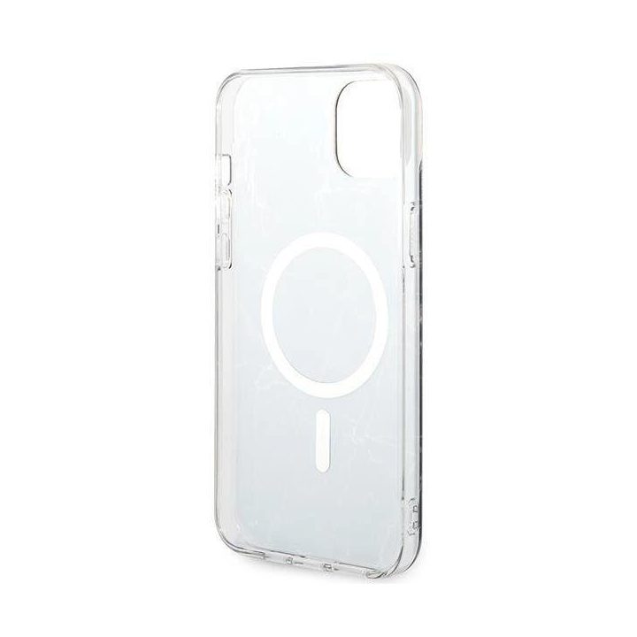 Komplektas Guess GUBPP14SHMEACSK Dėklas+įkroviklis iPhone 14 6.1 juodos/juodos spalvos deklas Marble MagSafe