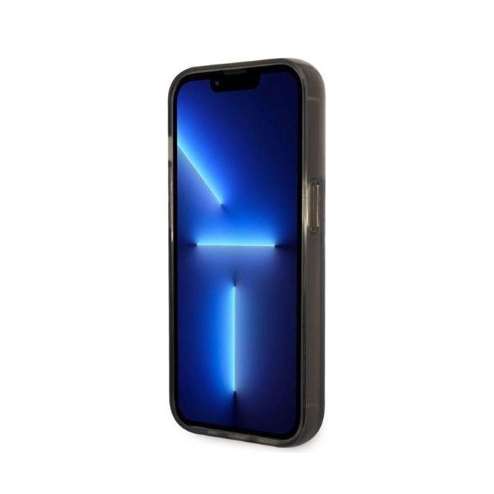 Karl Lagerfeld KLHCP14LLNCHCK iPhone 14 Pro 6,1 juodos/juodos spalvos deklas Glitter Choupette Head