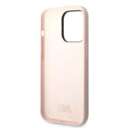 Karl Lagerfeld KLHCP14LSNCHBCP iPhone 14 Pro 6,1 deklas rožinės/rožinės spalvos silikoninis dėklas Choupette