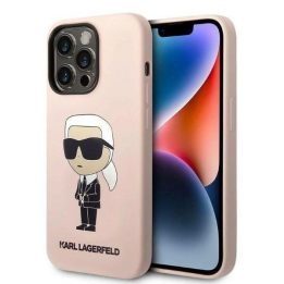 Karl Lagerfeld KLHCP14LSNIKBCP iPhone 14 Pro 6,1 deklas rožinis/rožinis silikoninis Ikonik
