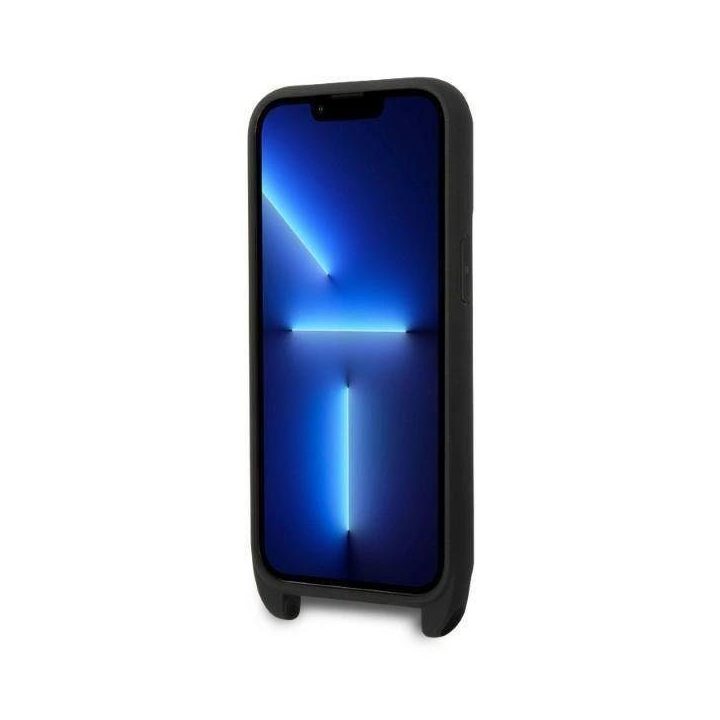 Karl Lagerfeld KLHCP14LSTMMK iPhone 14 Pro 6,1 deklas juoda/juoda Monogramos plokštelė Logotipas Dirželis